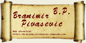 Branimir Pivašević vizit kartica